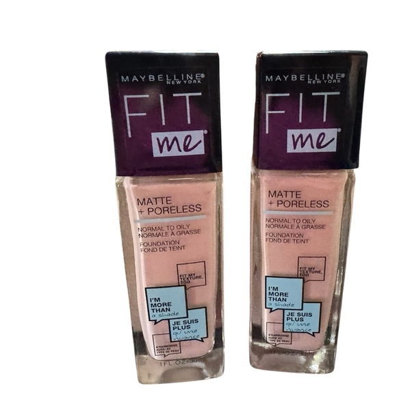 Maybelline Fit Me Matte + Poreless Foundation - Fair Ivory 105, 2 pack - Picture 1 of 7